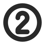 Number 2 Circle SVG Icon